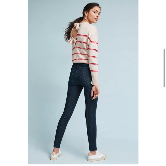 EUC Anthropologie Pilcro Skinny Jeans 25 Dark Blue High Rise WORN ONCE - Picture 9 of 9